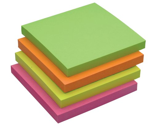 Q-Connect Quick Notes 76 x 76mm Neon (Pack of 12) KF10508 | KF10508 | VOW