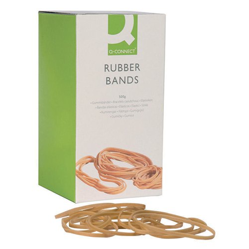 KF10673 | These Q-Connect Rubber Bands are manufactured using a high latex content for repeated use, time and again. This pack contains 100g of rubber bands in assorted sizes for versatile use.