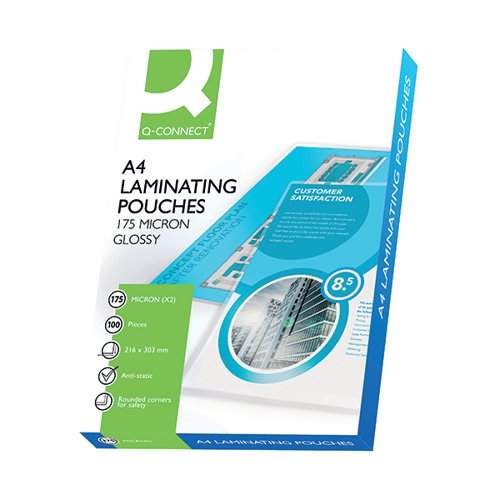 Q-Connect 2x175 Micron Heavy Duty Laminating Pouches (Pack of 100) KF11342