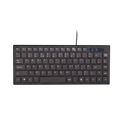 Q-Connect Ergonomic Compact Keyboard Black KX220 Keyboards KF14361