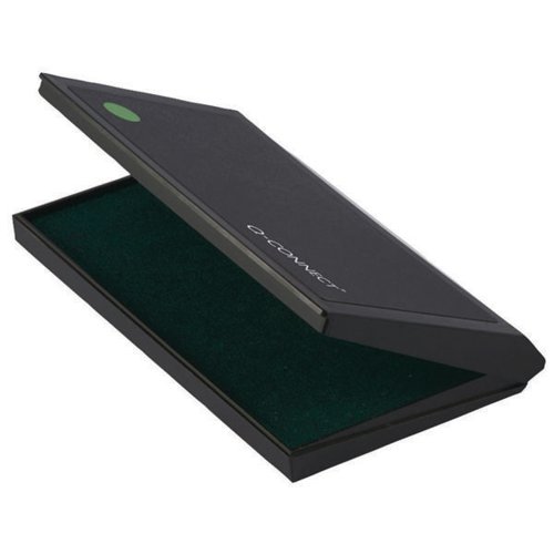 Q-Connect Large Stamp Pad Metal Case Green KF15439