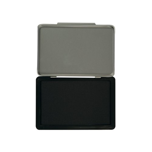 KF15440 | This Q-Connect stamp pad features a high capacity sponge pad, which allows a large number of impressions to be made before re-inking is required. This black stamp pad comes in a durable metal case and measures 126 x 81mm. Suitable for use with rubber stamps that require a separate stamp pad.