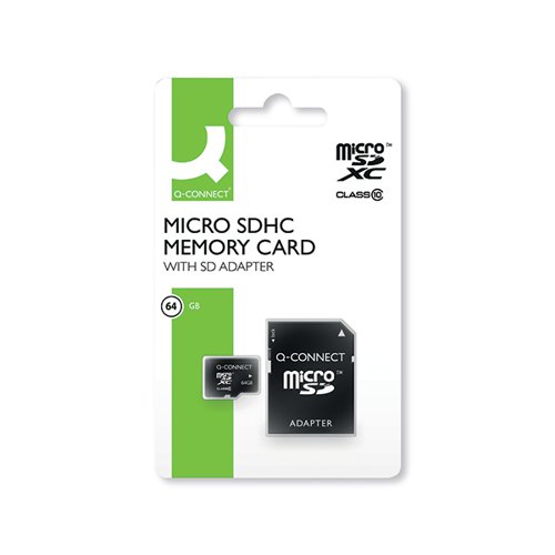 Q-Connect 64GB Micro SD Card KF16128 Pack 1