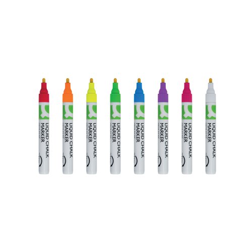 KF16281 Q-Connect Chalk Markers Medium Tip Assorted (Pack of 8) KF16281