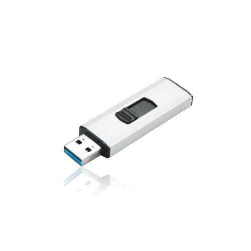 KF16369 Q-Connect USB 3.0 Slider 16GB Flash Drive Silver/Black KF16369