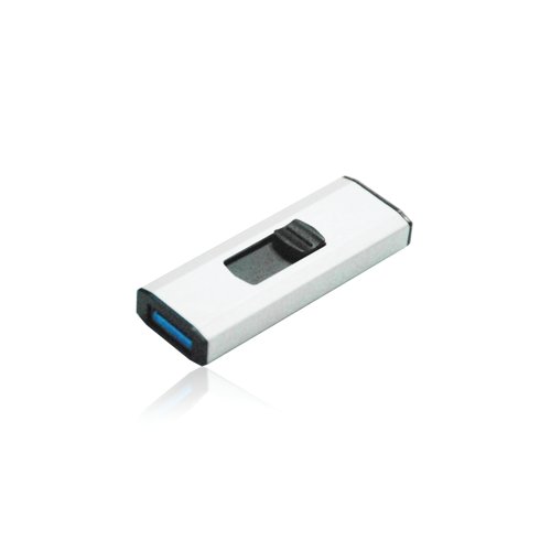 Q-Connect USB 3.0 Slider 16GB Flash Drive Silver/Black KF16369 - VOW - KF16369 - McArdle Computer and Office Supplies