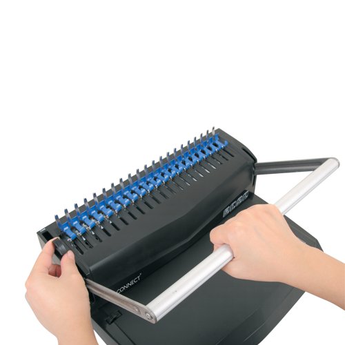 This versatile Q-Connect Comb Binder 12 punches up to twelve sheets at once and can bind a maximum of 450 sheets with up to 51mm binding combs, which is great for making reports, presentations and company literature. This economical binder is simple to use and will provide you with professional looking documents every time.