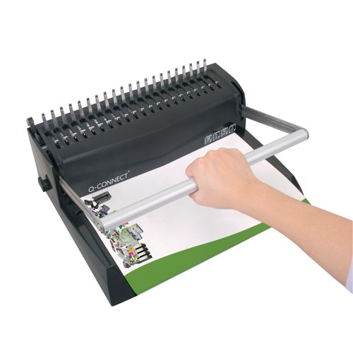 This versatile Q-Connect Comb Binder 12 punches up to twelve sheets at once and can bind a maximum of 450 sheets with up to 51mm binding combs, which is great for making reports, presentations and company literature. This economical binder is simple to use and will provide you with professional looking documents every time.