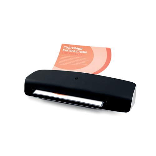 KF17004 | This Q-Connect laminator will coat anything from business cards up to A3 documents and posters in 125 microns of plastic. This is useful for protecting your important documents against dirt and water damage, and gives them a professional finish, making it perfect for business use. With a warm-up time of 1.5 - 2 minutes, and a laminating speed of 400mm per minute, this laminator provides an efficient cost effective solution for your laminating tasks. It also features LED indicators to let you know when it is on and ready.