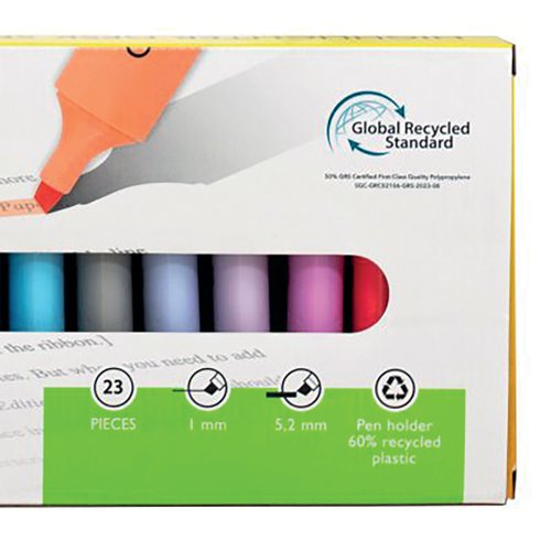 Q-Connect Highlighter Pens Deskset Assorted (Pack of 23) KF17782