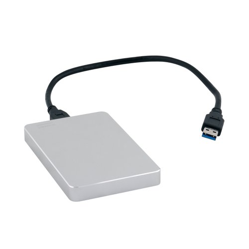 Q-Connect Portable External Hard Drive 2TB with USB Cable Silver KF18084 KF18084