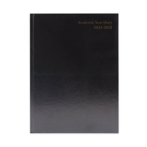 Academic Diary Day Per Page A4 Black 2024 25 Kf1a4abk24