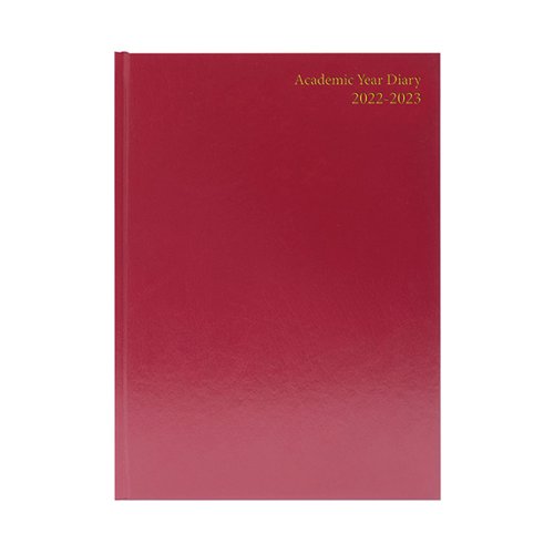 Academic Diary Day Per Page A5 Burgundy 2022-2023 KF1A5ABG22