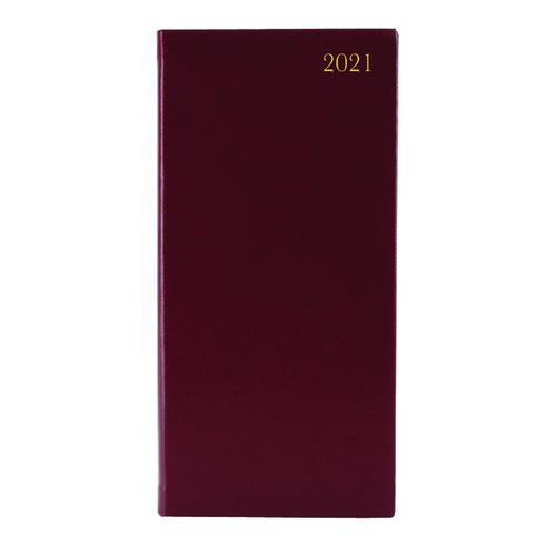 Portrait Diary Week to View Slim Burgundy 2021 KF1BG21