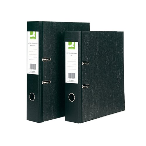 Recycled Lever Arch File A4 Black (Pack of 10) KF20001