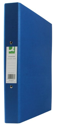 KF20035 Q-Connect 2 Ring 25mm Paper Over Board Blue A4 Binder (Pack of 10) KF20035