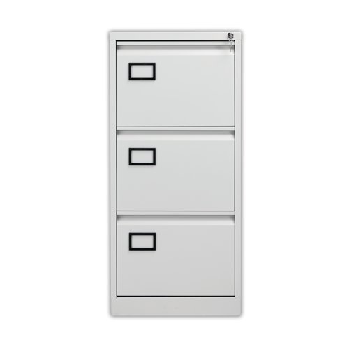 Jemini 3 Drawer Filing Cabinet 470x622x1016mm Light Grey KF20043