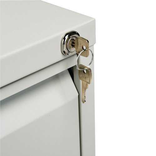Jemini 4 Drawer Filing Cabinet Lockable 470x622x1321mm Light Grey KF20044 - KF20044