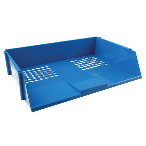 Q-Connect Wide Entry Letter Tray Blue