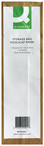 Q-Connect Manilla Foolscap Storage Bag (Pack of 50) KF25001 VOW