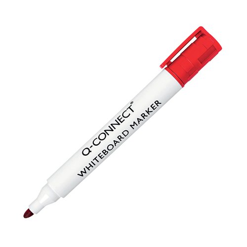 Q-Connect Drywipe Marker Pen Red (Pack of 10) KF26037