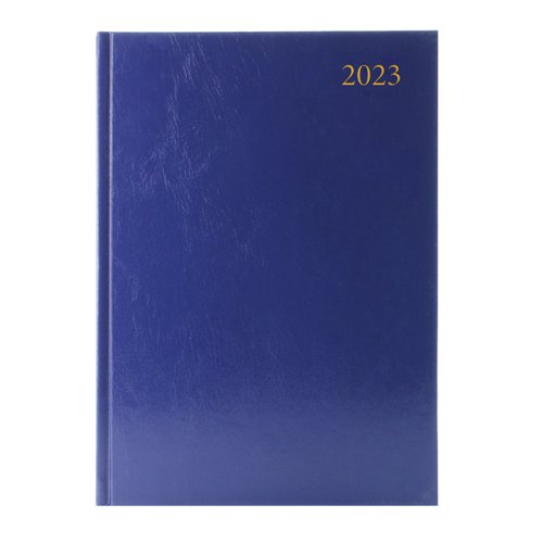 Desk Diary 2 Pages Per Day A4 Blue 2023 KF2A4BU22