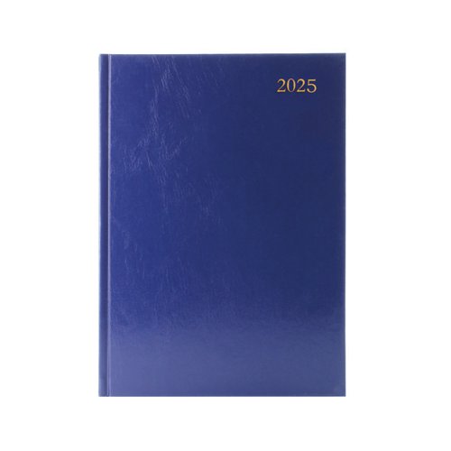 Desk Diary 2 Page Per Day A4 Blue 2025 KF2A4BU25