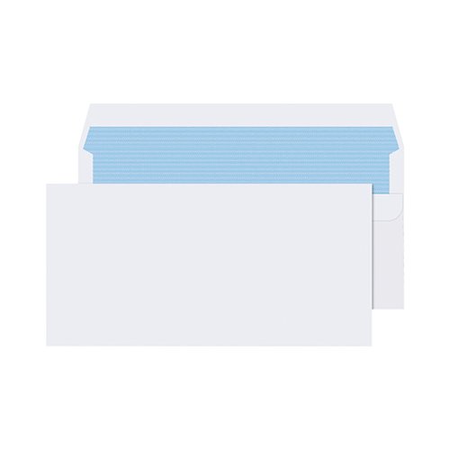 Q-Connect DL Envelopes Plain Wallet Self Seal 80gsm White (Pack of 1000) KF3454 | KF3454 | VOW