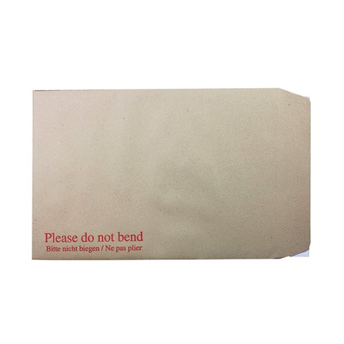 Q-Connect Board Back C4 Envelopes 115gsm Manilla Peel and Seal (Pack of 125) KF3521