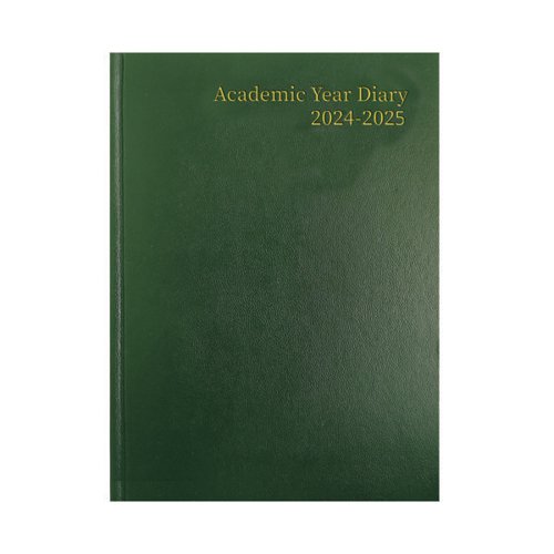 Academic Diary Week To View A4 Green 2024-25 KF3A4AGN24 Desk Diaries KF3A4AGN24