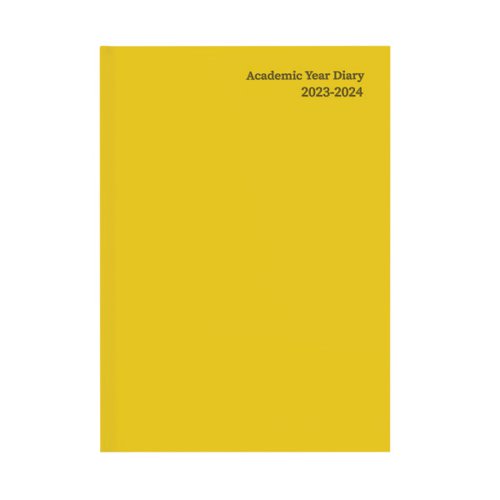 Academic Diary Week To View A5 Yellow 2023-2024 KF3A5AYL23