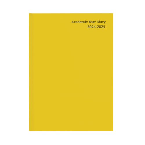 Academic Diary Week To View A5 Yellow 2024-25 KF3A5AYL24 - KF3A5AYL24
