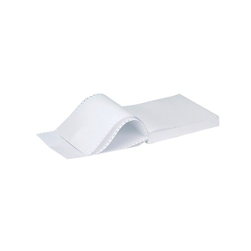 Listing Paper 2-Part NCR Stub Perf 11inch x 241mm Plain White/White [1000]