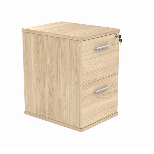 Astin 2 Drawer Filing Cabinet 540x600x710mm Canadian Oak KF70010