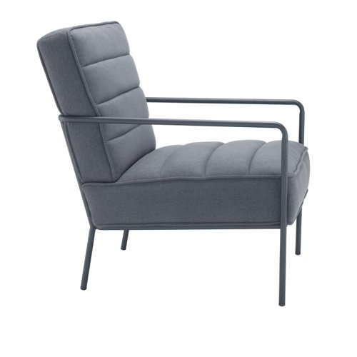 Jemini Atlas Reception Wire Frame Armchair 800x810mm Grey KF70018 - VOW - KF70018 - McArdle Computer and Office Supplies