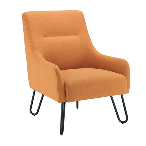 Astin Hume Reception Wire Frame Armchair 650x800x860mm Mustard KF70022