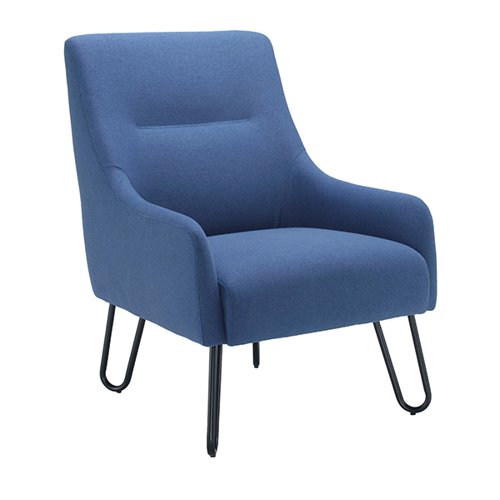 Astin Hume Reception Wire Frame Armchair 650x800x860mm Navy KF70023