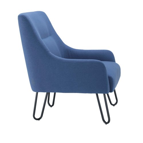 Jemini Daveen Reception Wire Frame Armchair 650x800x860mm Navy KF70023 - VOW - KF70023 - McArdle Computer and Office Supplies