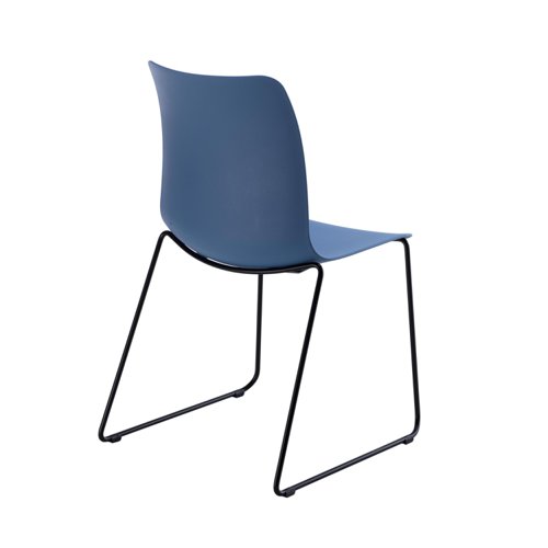 Jemini Flexi Skid Chair 530x530x860mm Blue KF70028 - VOW - KF70028 - McArdle Computer and Office Supplies