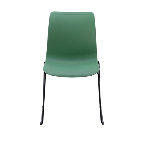 Astin Logi Skid Chair 530x530x860mm Green KF70029 - VOW - KF70029 - McArdle Computer and Office Supplies