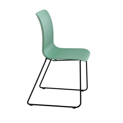 Astin Logi Skid Chair 530x530x860mm Green KF70029 Classroom Seats KF70029