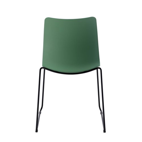 Astin Logi Skid Chair 530x530x860mm Green KF70029 - VOW - KF70029 - McArdle Computer and Office Supplies