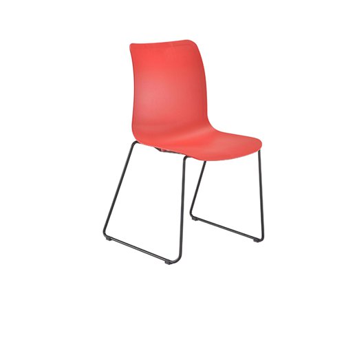 Jemini Flexi Skid Chair 530x530x860mm Red KF70031