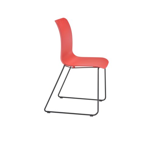 Astin Logi Skid Chair 530x530x860mm Red KF70031 VOW