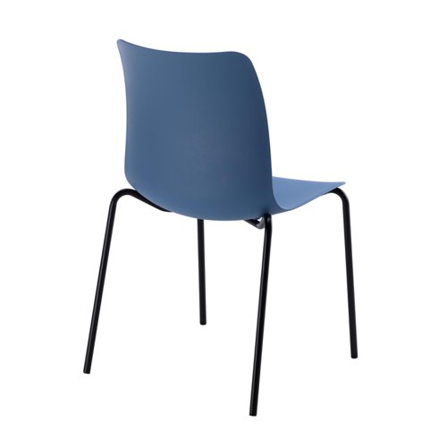 Jemini Flexi 4 Leg Chair 520x530x850mm Blue KF70032 - VOW - KF70032 - McArdle Computer and Office Supplies