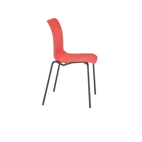 Jemini Flexi 4 Leg Chair 520x530x850mm Red KF70035 - VOW - KF70035 - McArdle Computer and Office Supplies