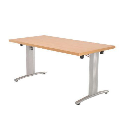 Arista Beech Lightweight Folding Rectangular Conference Table 1600x800mm KF71396