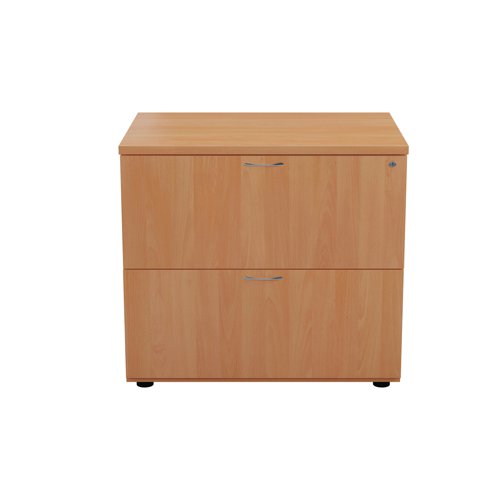 Jemini 2 Drawer Desk Side Filing Cabinet 850x630x770mm Beech KF71528