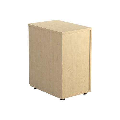 Jemini 3 Drawer Desk High Pedestal 404x600x730mm Maple KF72071 VOW