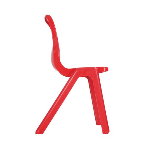 Titan One Piece Classroom Chair 363x343x563mm Red KF72154 - KF72154